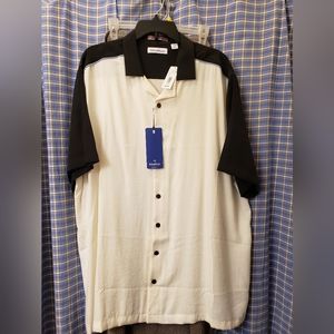 Caribbean Roundtree & Yorke Mens XXL Short Sleeve Button Down Shirt
